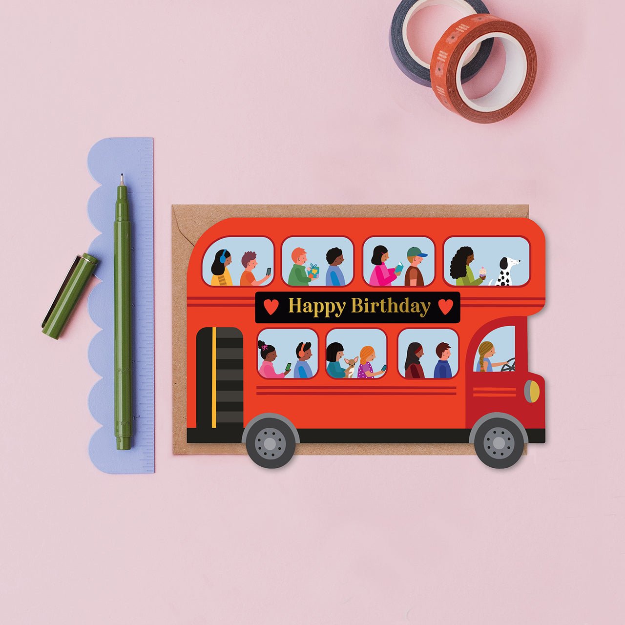 LONDON BUS DIE CUT BIRTHDAY | CARD BY MIFKINS - OTHERLETTERS