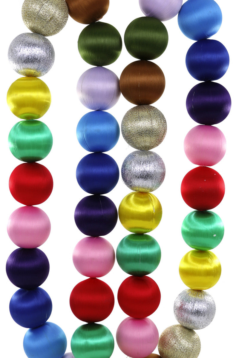SATIN MULTI COLOURED BAUBLE GARLAND
