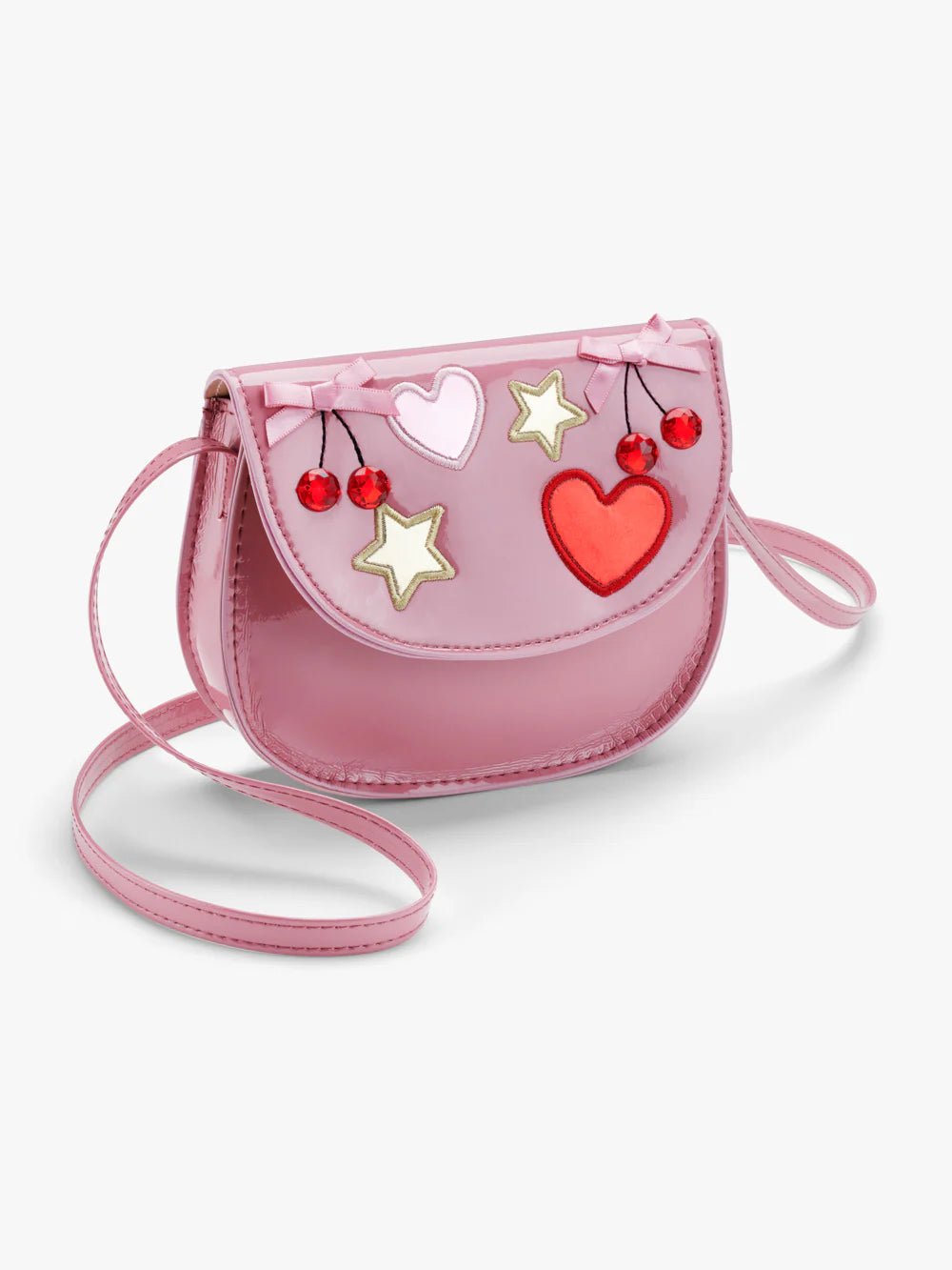 CHERRY AND HEART CROSS BODY BAG - OTHERLETTERS