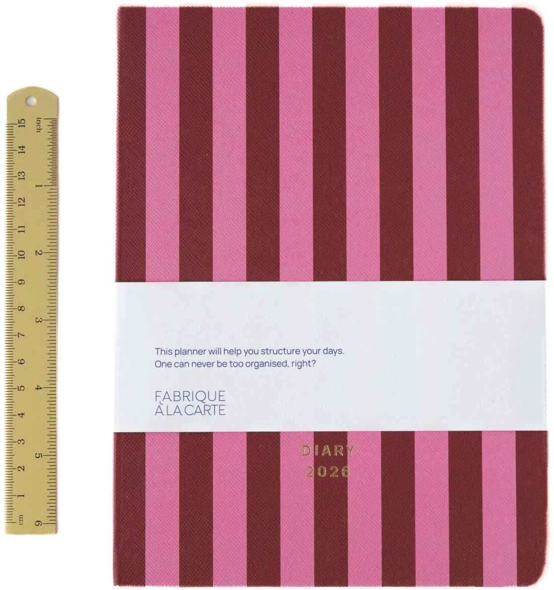 2026 DIARY RED/ PINK STRIPES - OTHERLETTERS