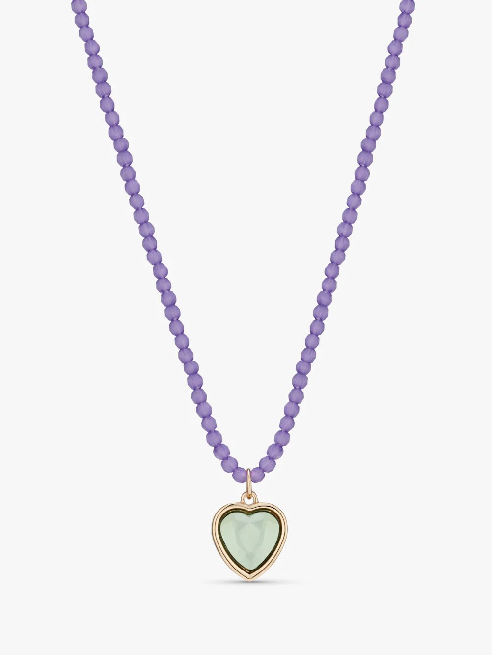 HEART GEM BEADED COLOUR FAVOURITE NECKLACE - OTHERLETTERS