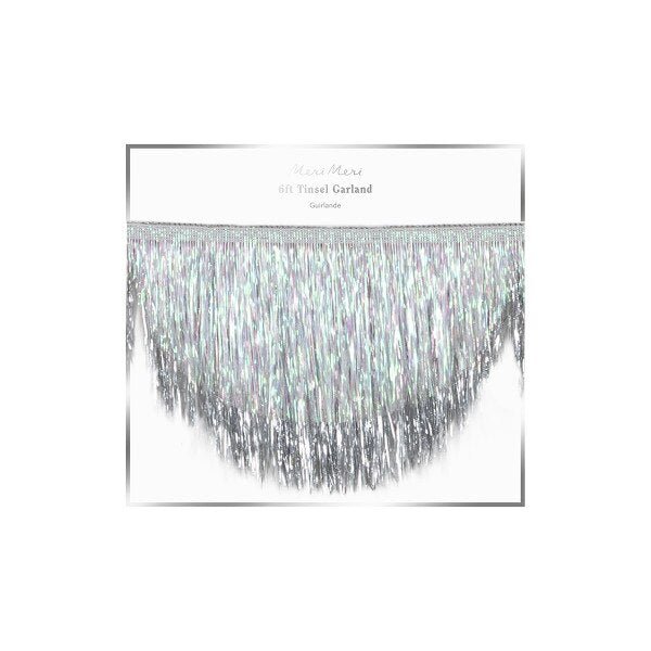 SILVER IRIDESCENT FRINGE SCALLOP GARLAND - OTHERLETTERS