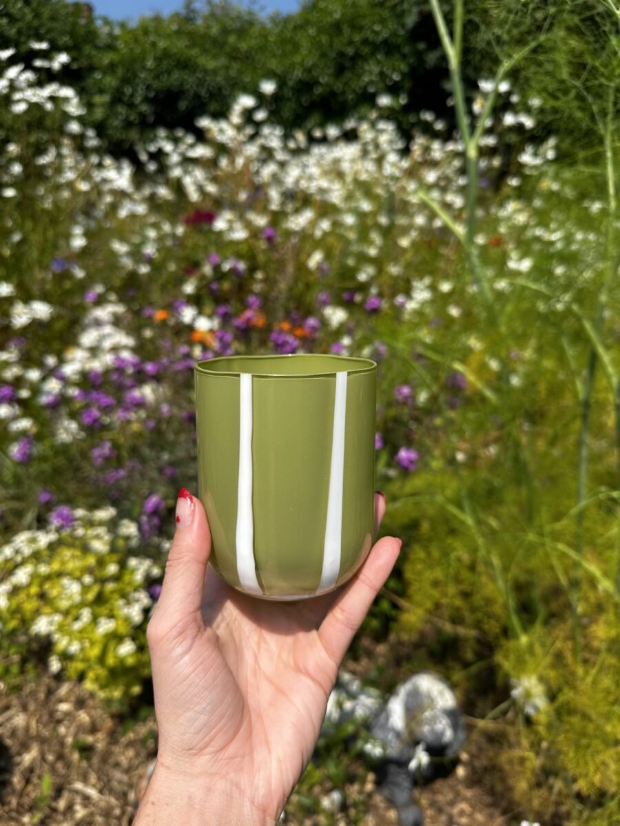 OLIVE/ WHITE TUMBLER - OTHERLETTERS