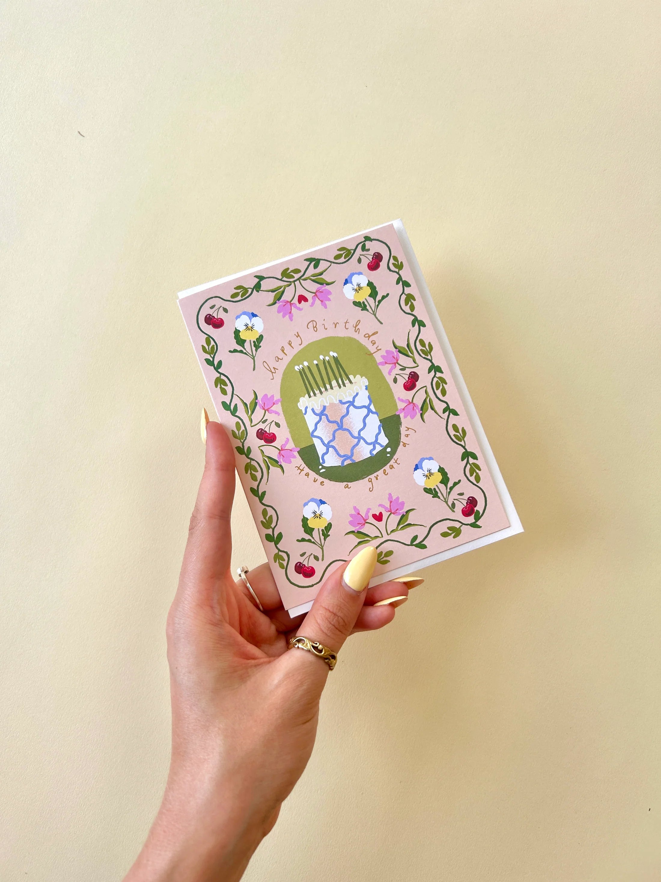 CAKE AND CHERRIES BIRTHDAY | CARD BY NOI - OTHERLETTERS