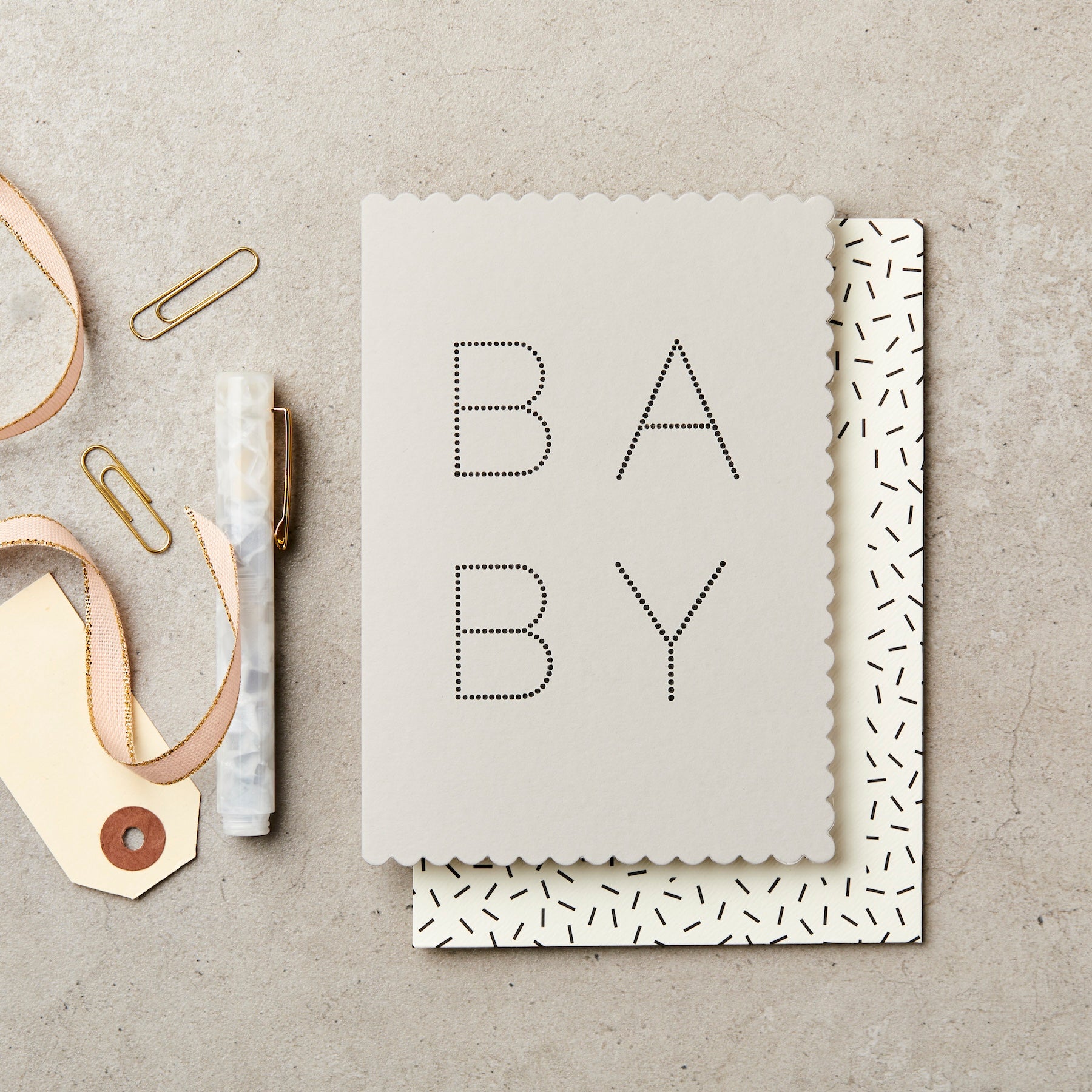 BABY (GREY) | CARD BY KATIE LEAMON