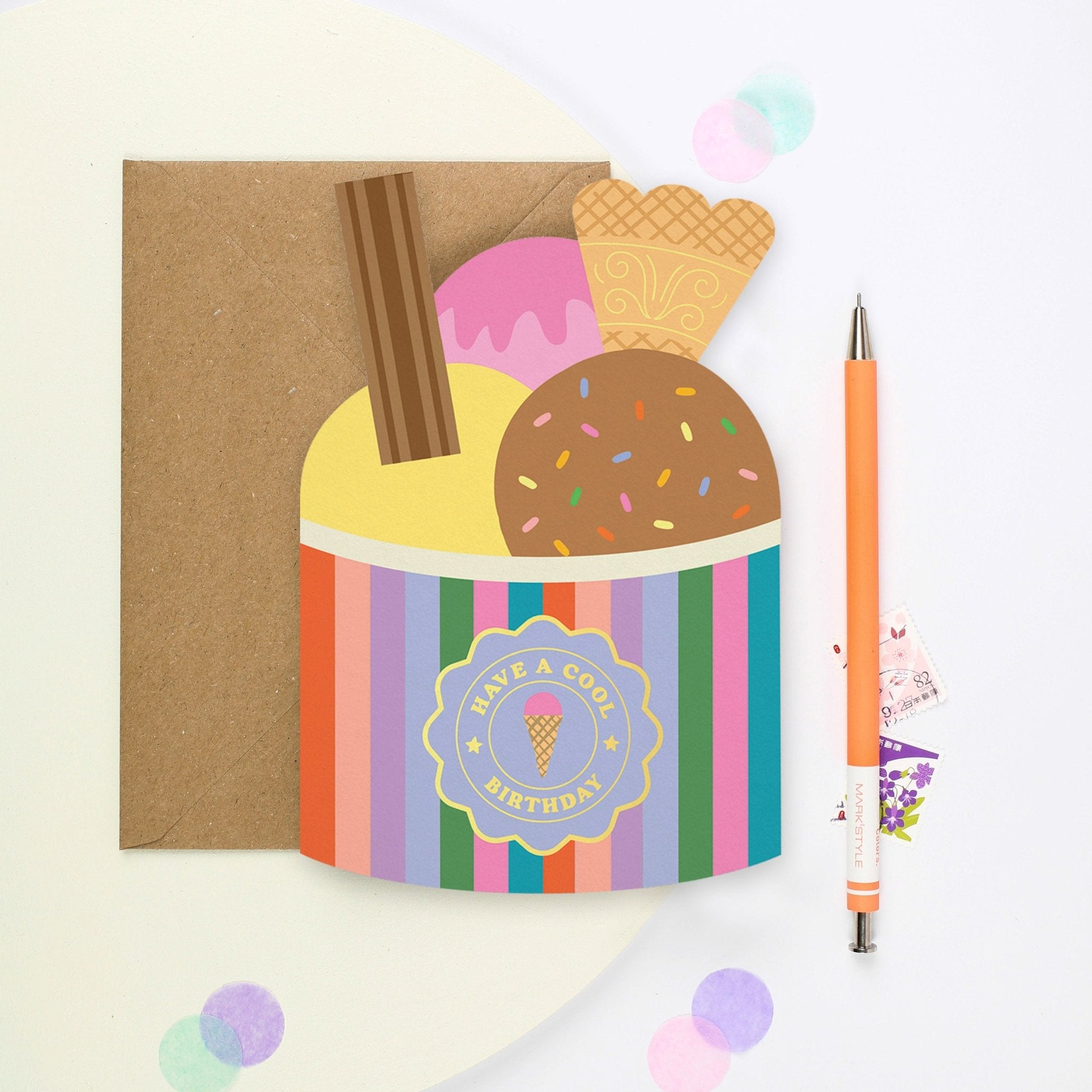 ICE CREAM DIE CUT | CARD BY MIFKINS - OTHERLETTERS