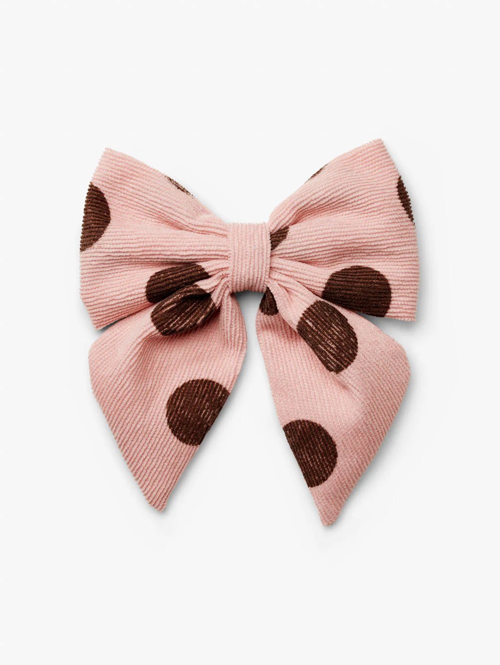 PINK POLKA DOT HAIR BOW CLIP - OTHERLETTERS