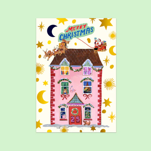 MERRY CHRISTMAS (HOUSE) | CARD BY ELEANOR BOWMER