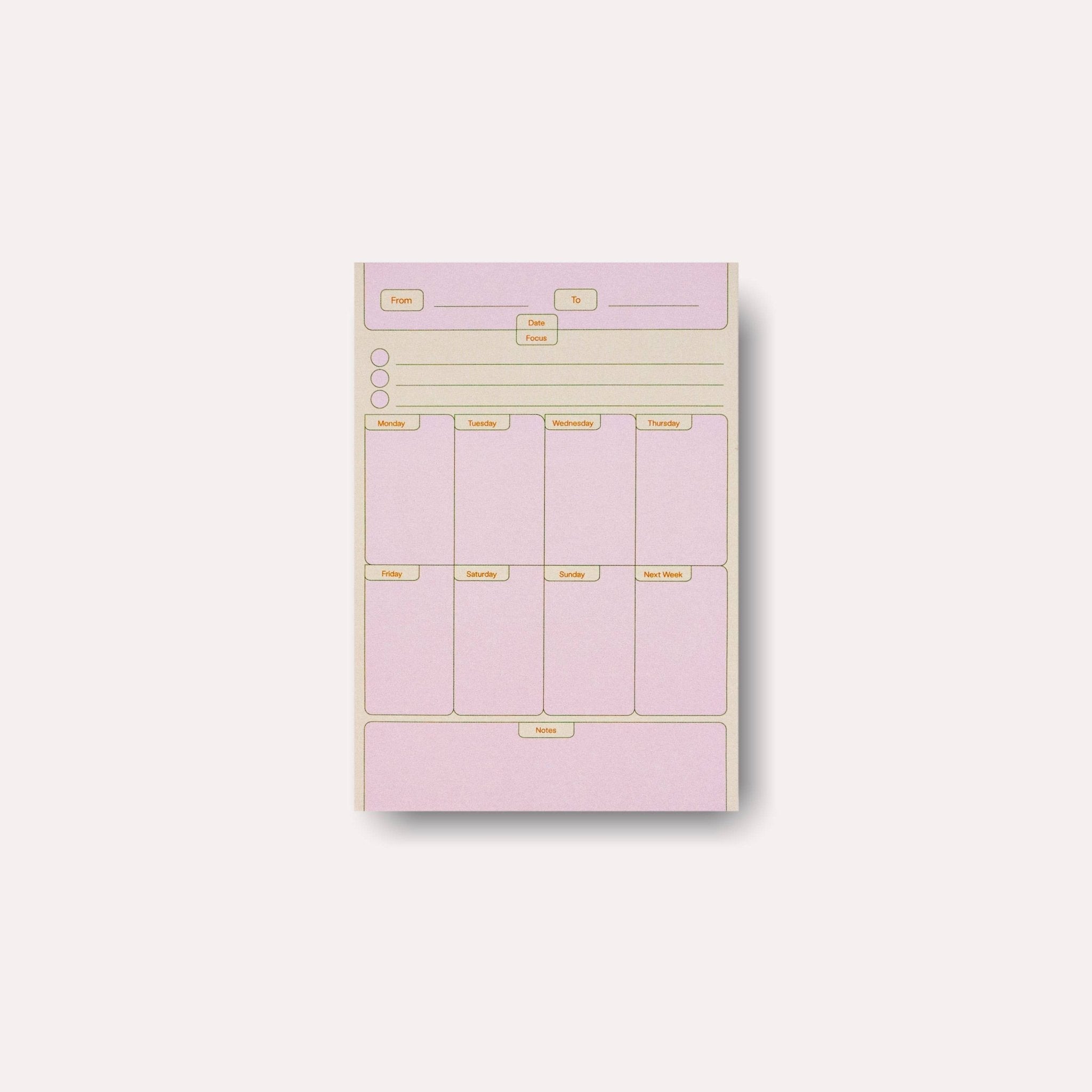 CASETTA WEEKLY PLANNER STICKY NOTES - OTHERLETTERS