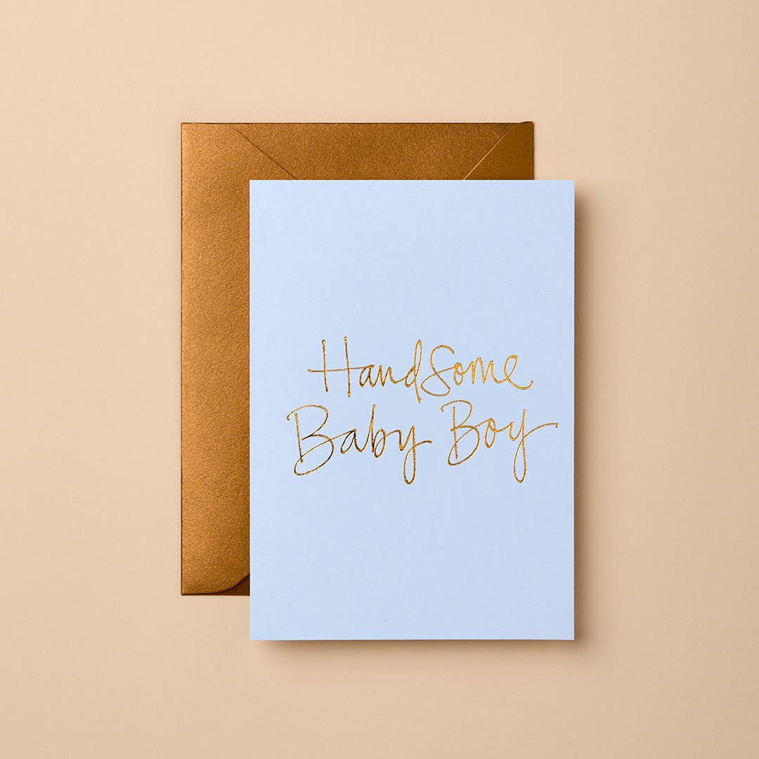 HANDSOME BABY BOY (AMALFI BLUE) | CARD BY GABRIELLE & CELINE - OTHERLETTERS