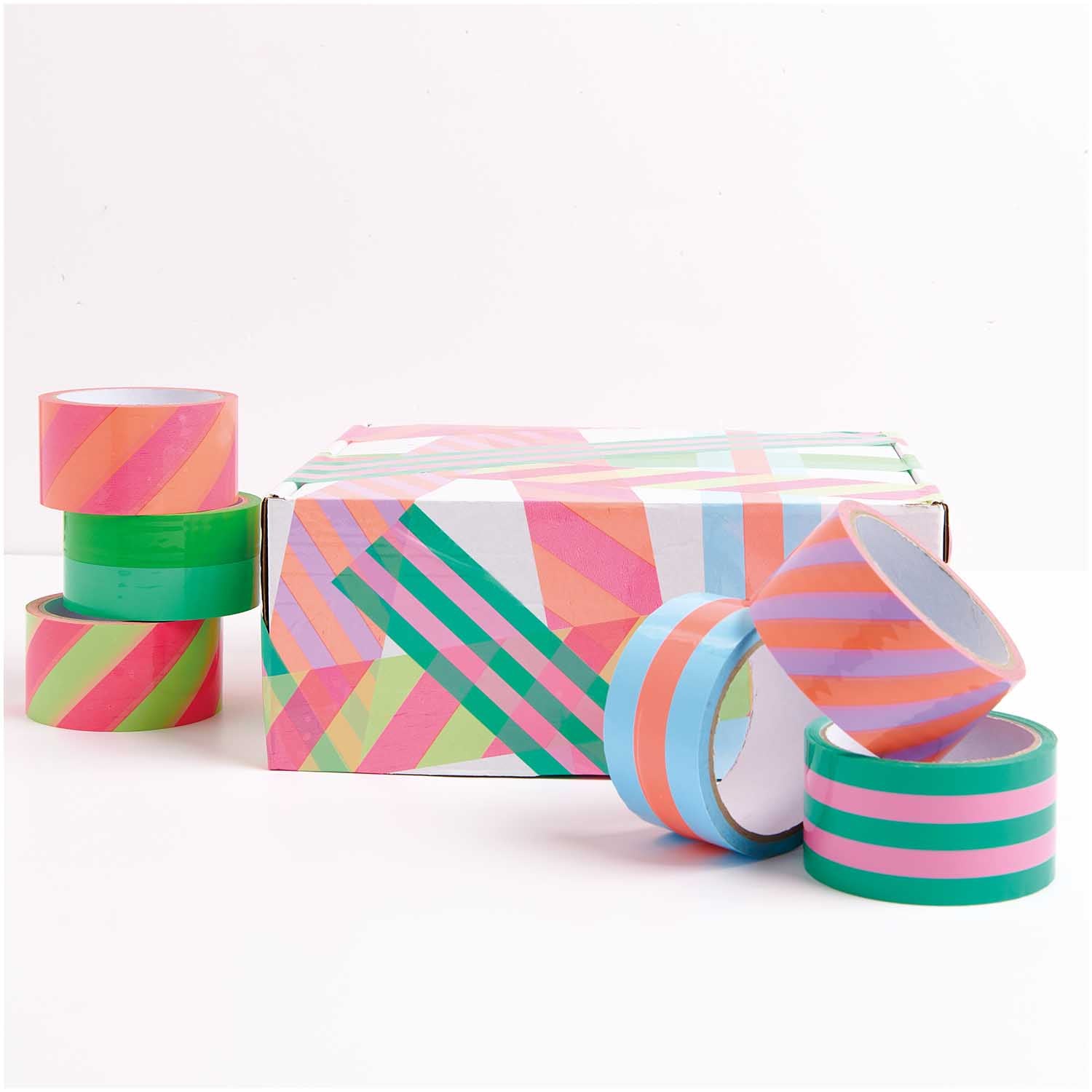 ADHESIVE PARCEL TAPE | LIGHT BLUE & NEON ORANGE - OTHERLETTERS
