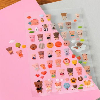 ADORABLE BEARS 3D STICKERS - OTHERLETTERS