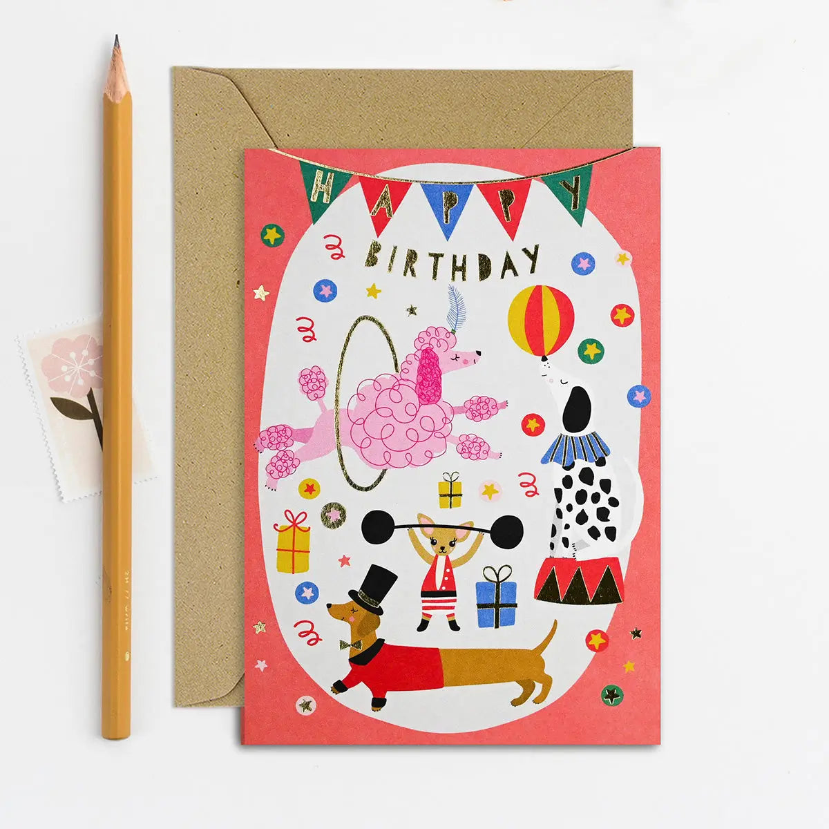 HAPPY BIRTHDAY CIRCUS DOGS | CARD BY MIFKIN
