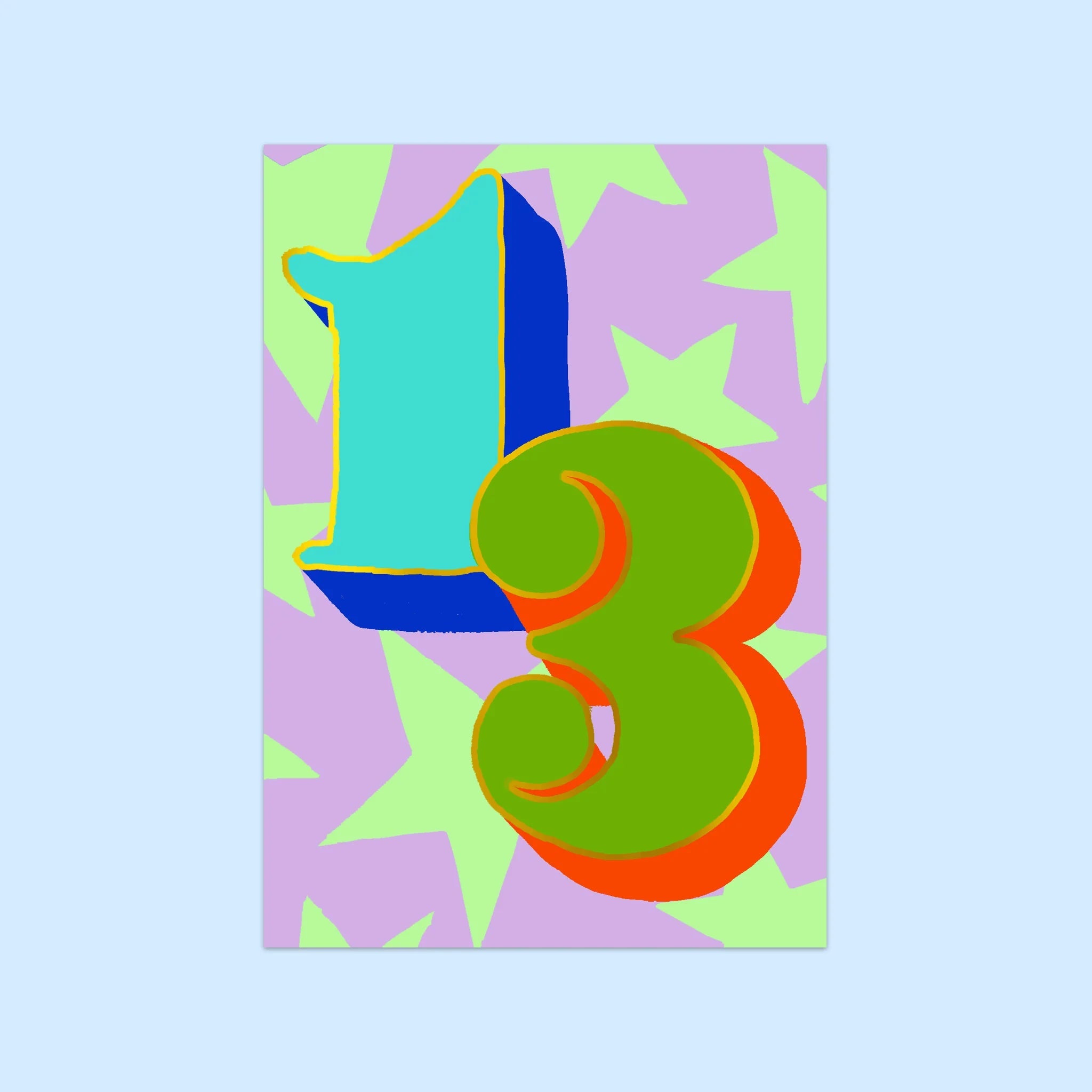 AGE 13 (STARS) | CARD BY ELEANOR BOWMER - OTHERLETTERS