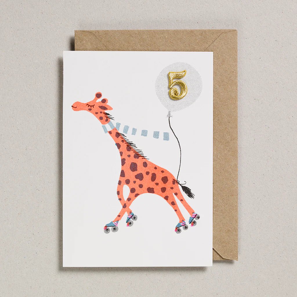AGE 5 GIRAFFE | CARD BY PETRA BOASE - OTHERLETTERS