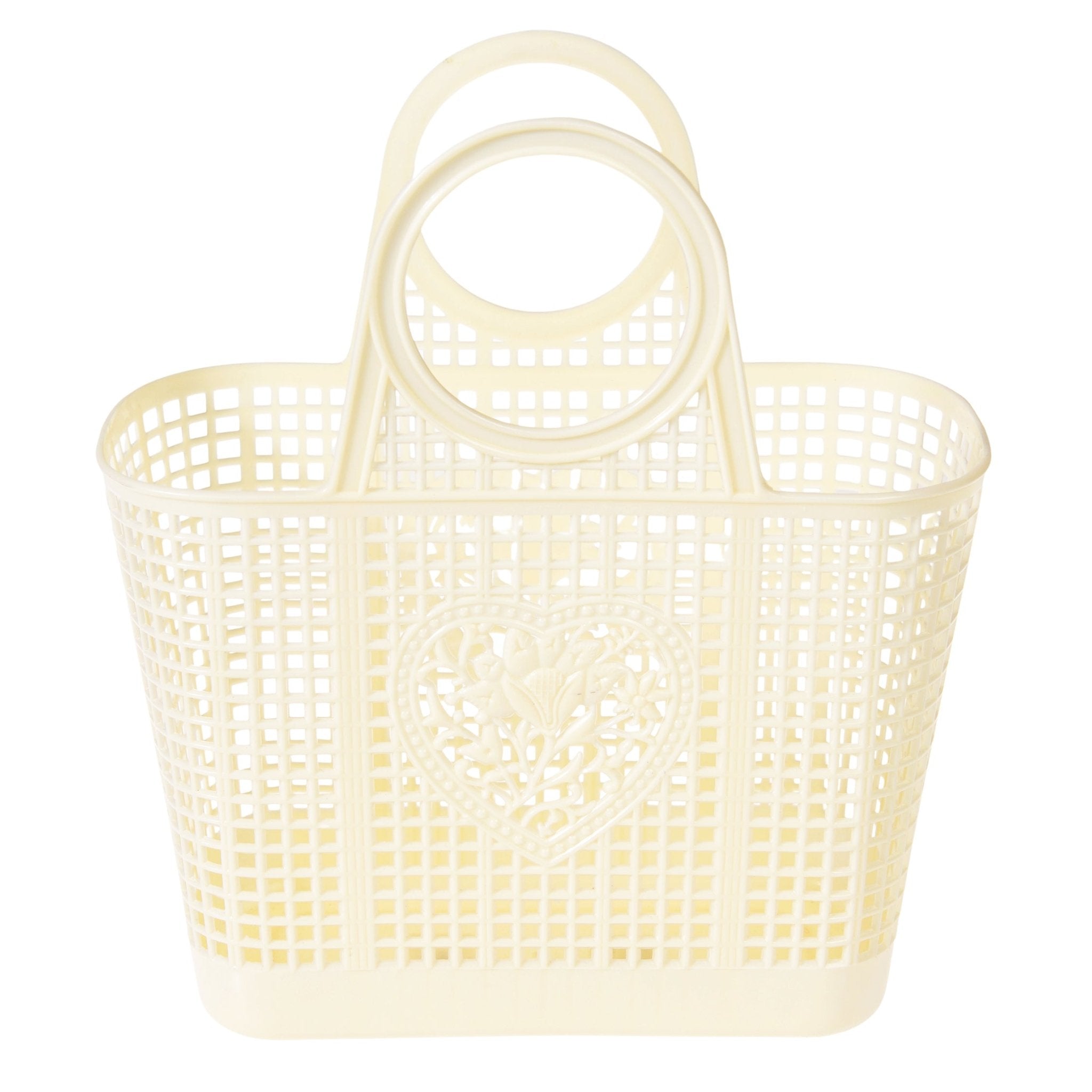 AMELIE PLASTIC BASKET BAG | CREAM - OTHERLETTERS