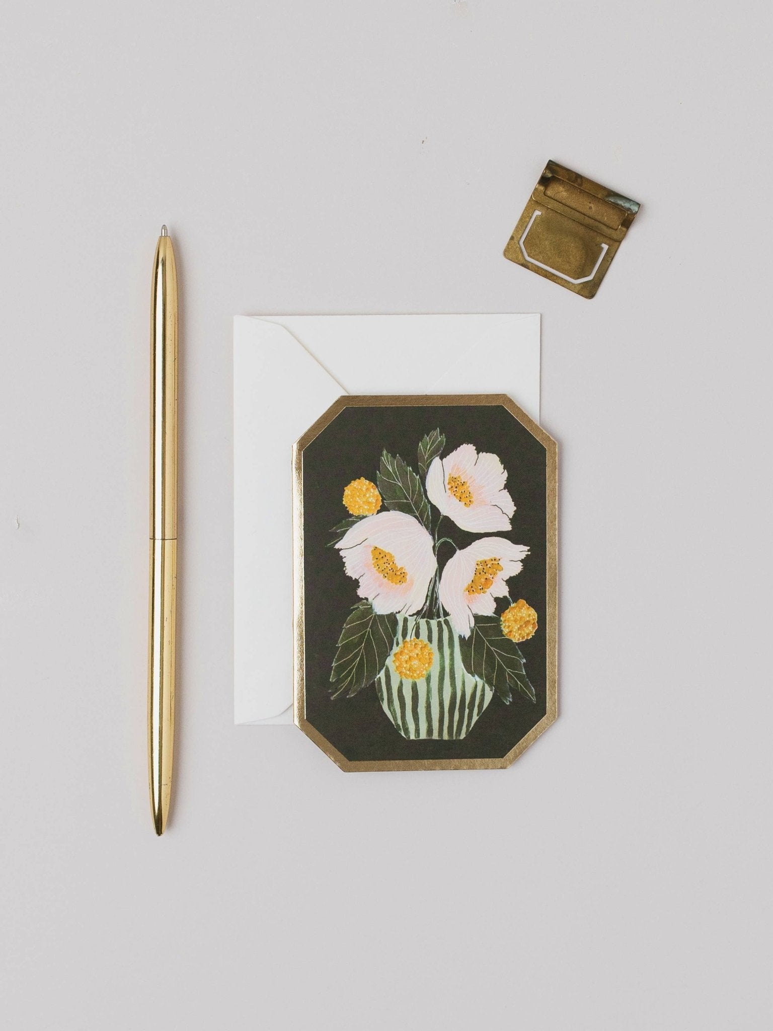 ANEMONE BOTANICAL FLORAL DIE CUT | MINI CARD BY KATIE HOUSLEY - OTHERLETTERS