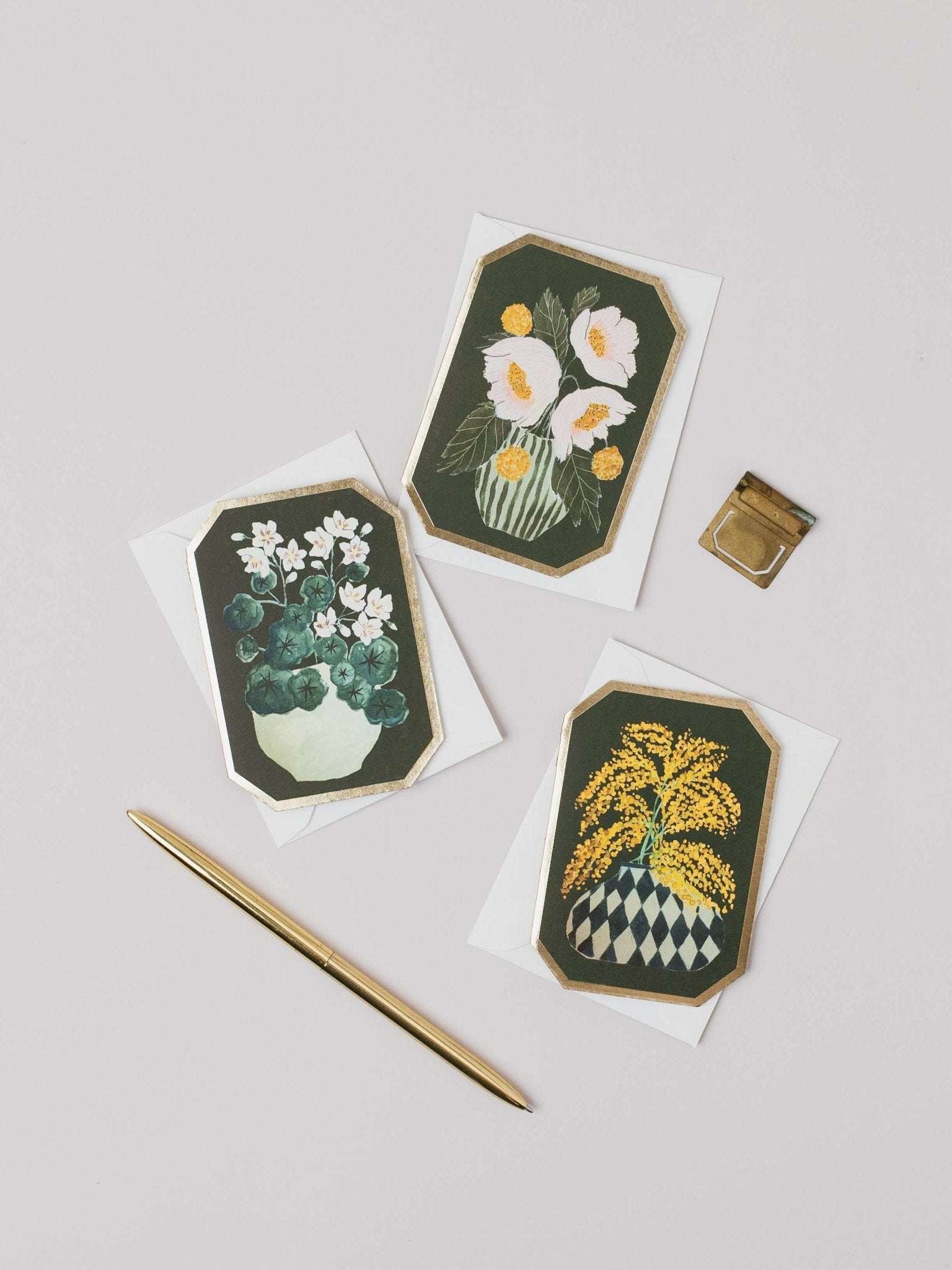 ANEMONE BOTANICAL FLORAL DIE CUT | MINI CARD BY KATIE HOUSLEY - OTHERLETTERS