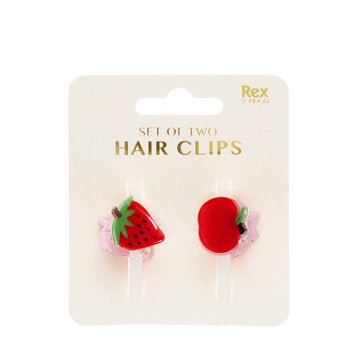 APPLE AND STRAWBERRY MINI CLAW CLIP - OTHERLETTERS