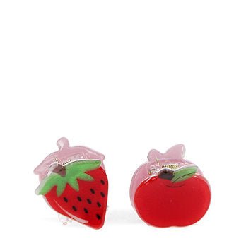 APPLE AND STRAWBERRY MINI CLAW CLIP - OTHERLETTERS