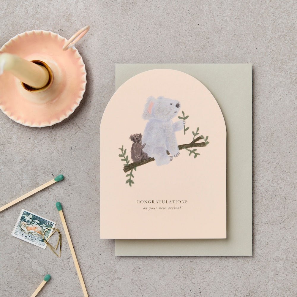 ARCH KOALA CONGRATULATIONS NEW BABY | CARD BY KATIE LEAMON - OTHERLETTERS