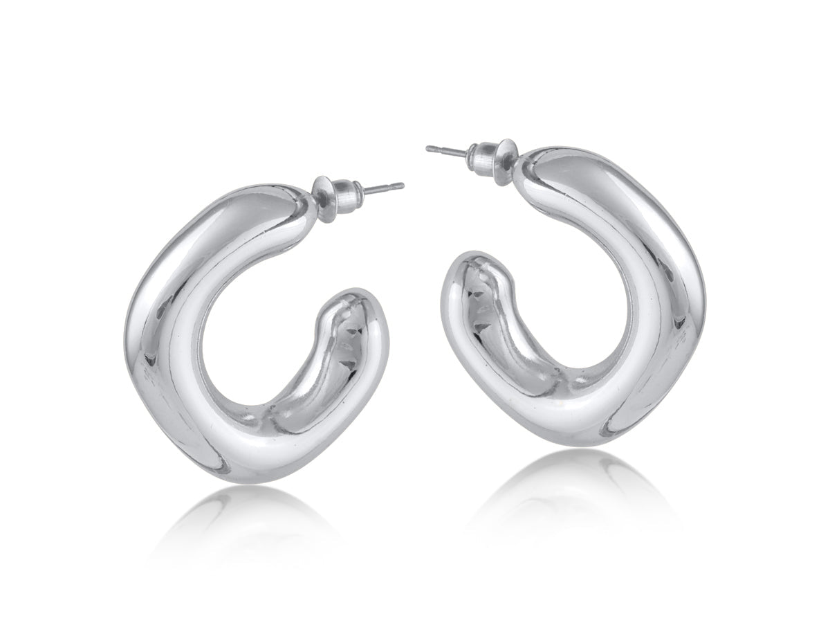 ATHENAIS ORGANIS SHAPE HOOP EARRINGS - OTHERLETTERS