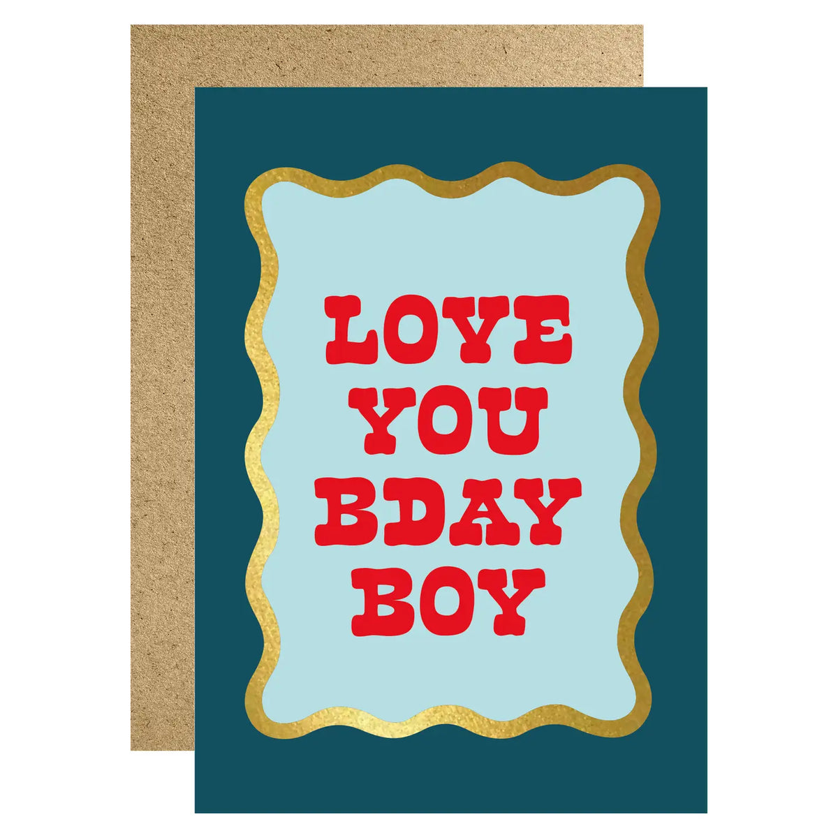 Love You Bday Boy illustrated card by Lucky Ink