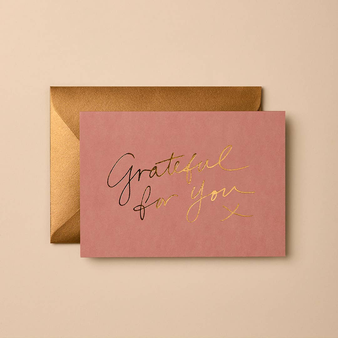 GRATEFUL FOR YOU X (BLUSH) | CARD BY GABRIELLE & CELINE - OTHERLETTERS