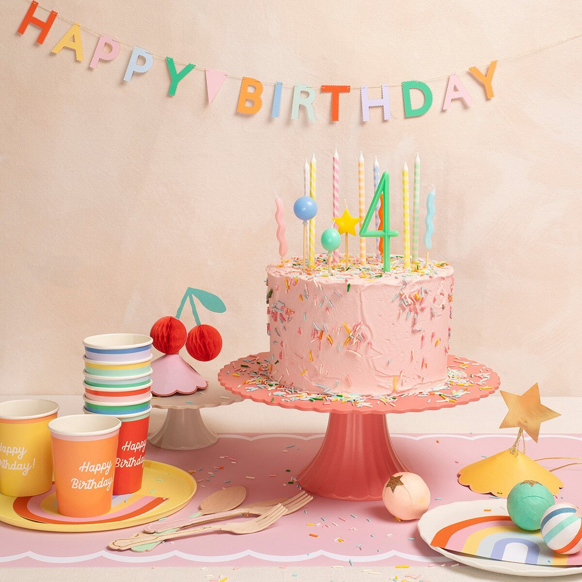 BALLOON CAKE CANDLES - OTHERLETTERS