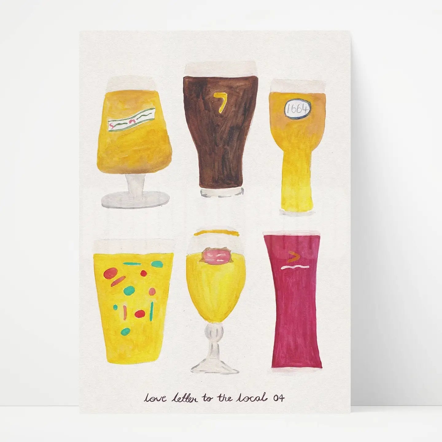 BEERS, PINTS & GUINNESS ART PRINT | A4 - OTHERLETTERS