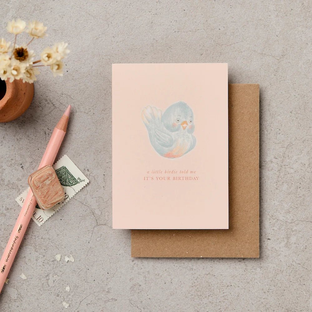 BIRDIE BIRTHDAY | MINI CARD BY KATIE LEAMON - OTHERLETTERS