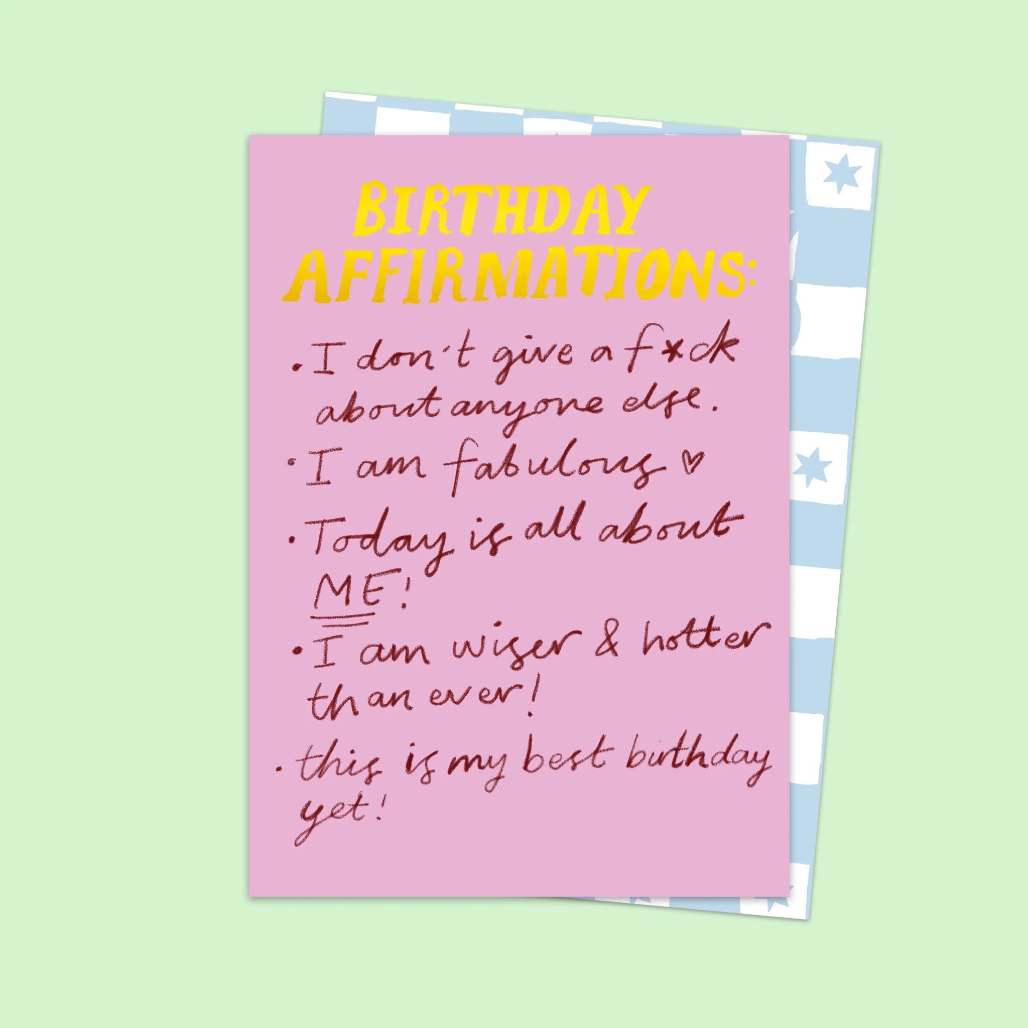 BIRTHDAY AFFIRMATIONS | CARD BY ELEANOR BOWMER - OTHERLETTERS