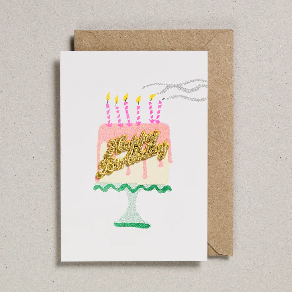 BIRTHDAY CAKE 'HAPPY BIRTHDAY' | CARD BY PETRA BOASE - OTHERLETTERS