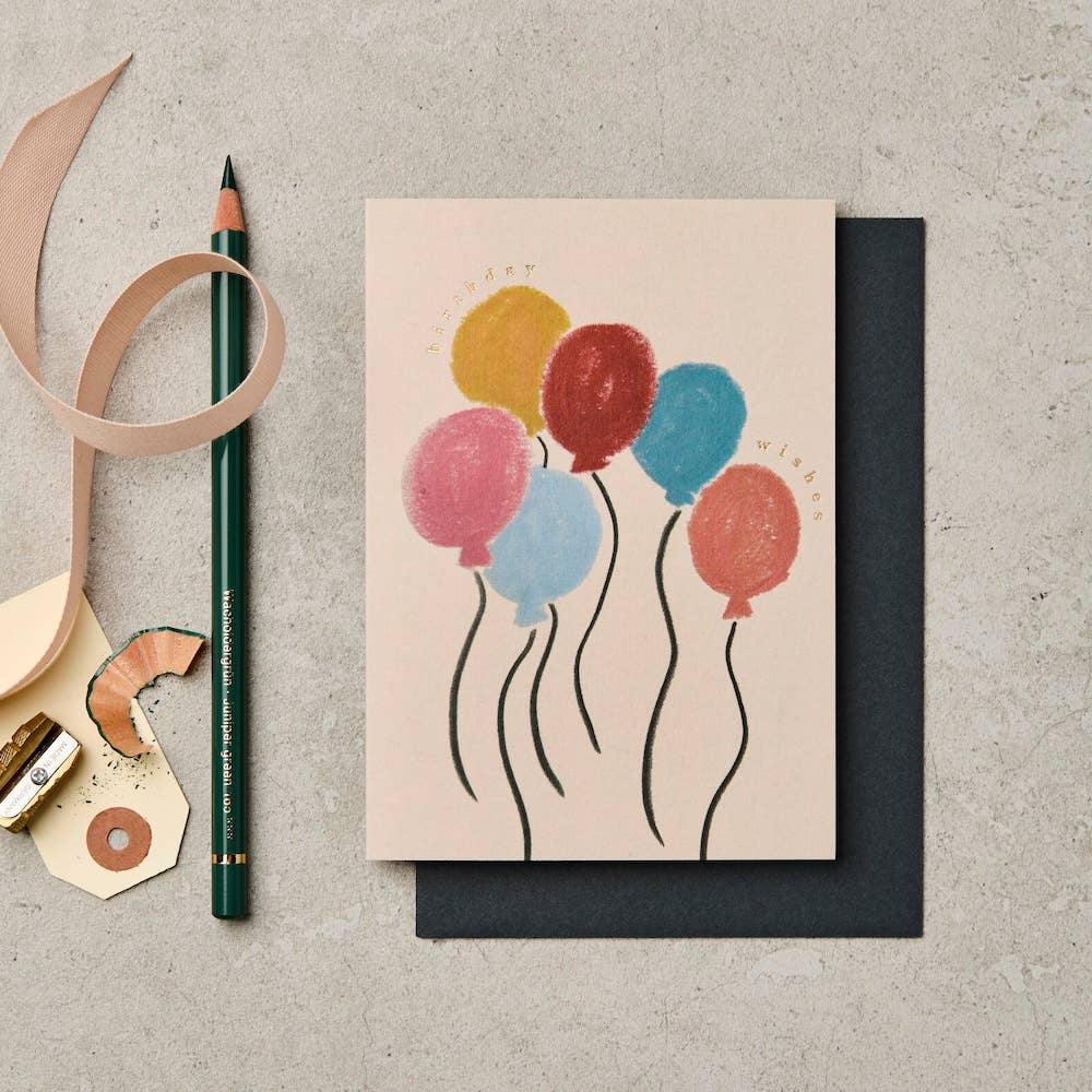 BIRTHDAY WISHES BALLOONS | CARD BY KATIE LEAMON - OTHERLETTERS