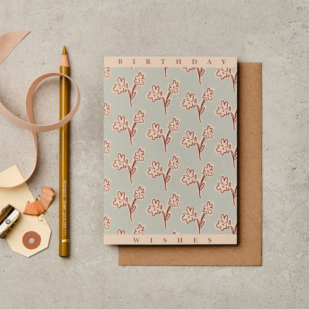 BIRTHDAY WISHES DITSY | CARD BY KATIE LEAMON - OTHERLETTERS