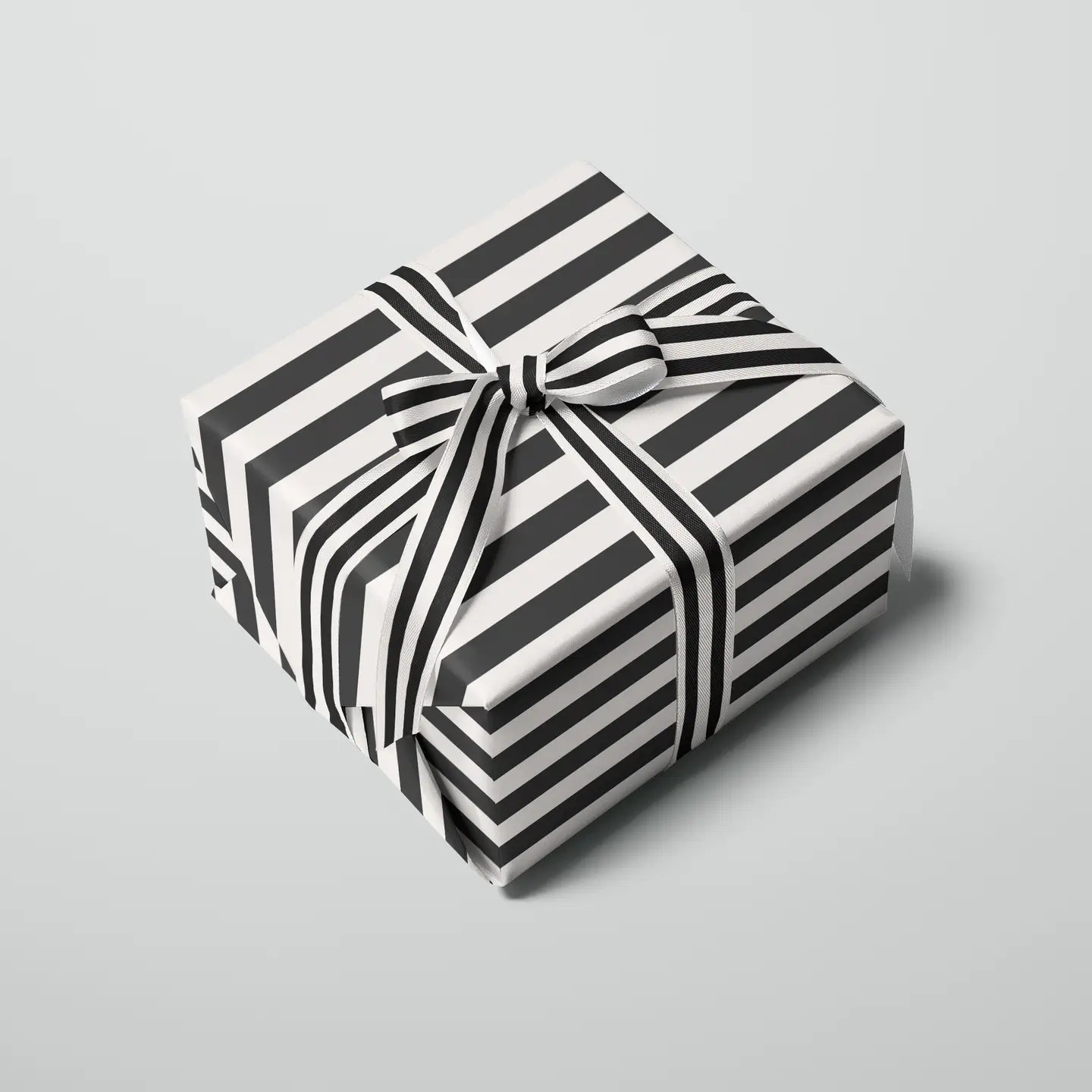 BLACK STRIPE GIFT WRAP | 3 SHEETS ROLLED - OTHERLETTERS