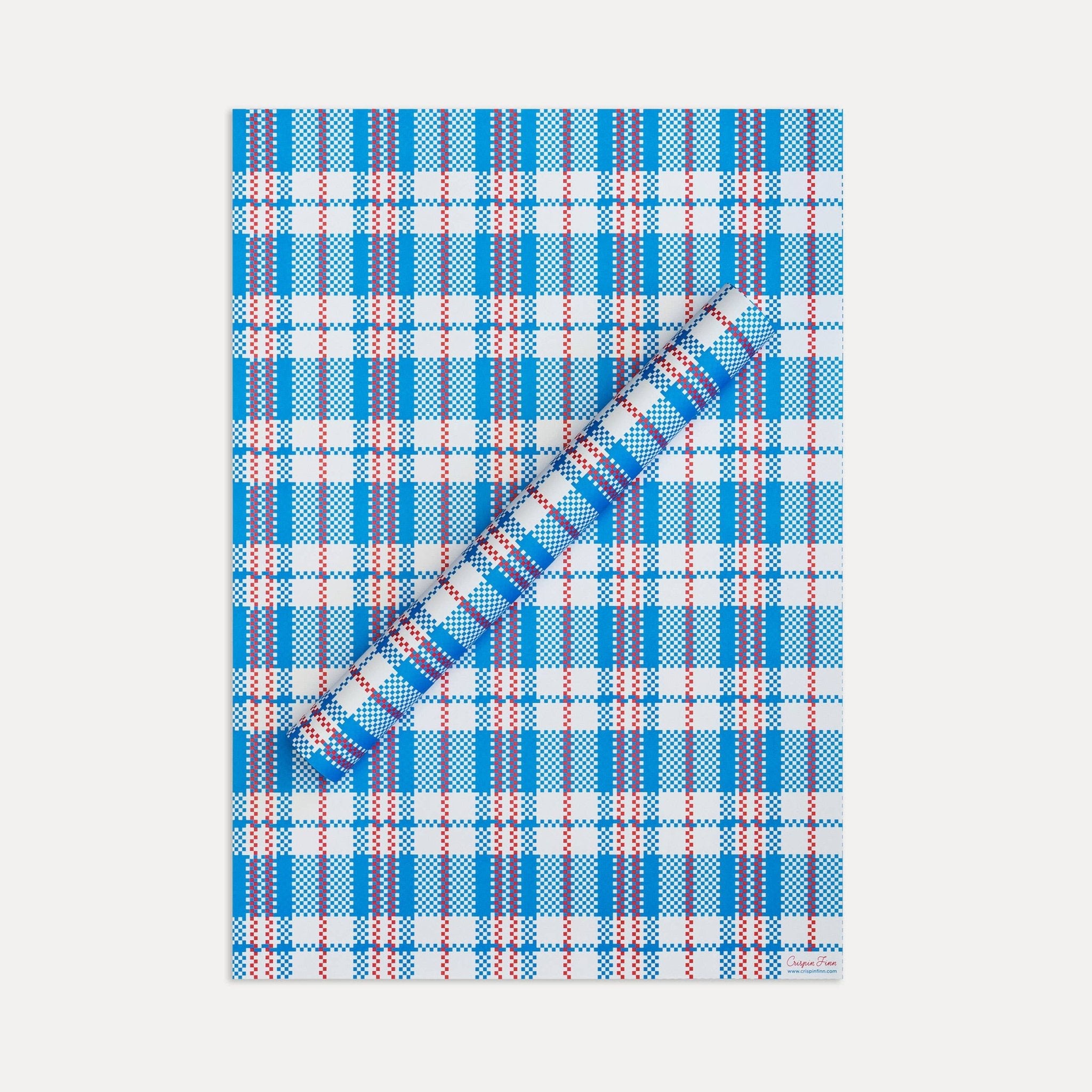 BLUE SHOPPER GIFT WRAP | 3 SHEETS ROLLED - OTHERLETTERS