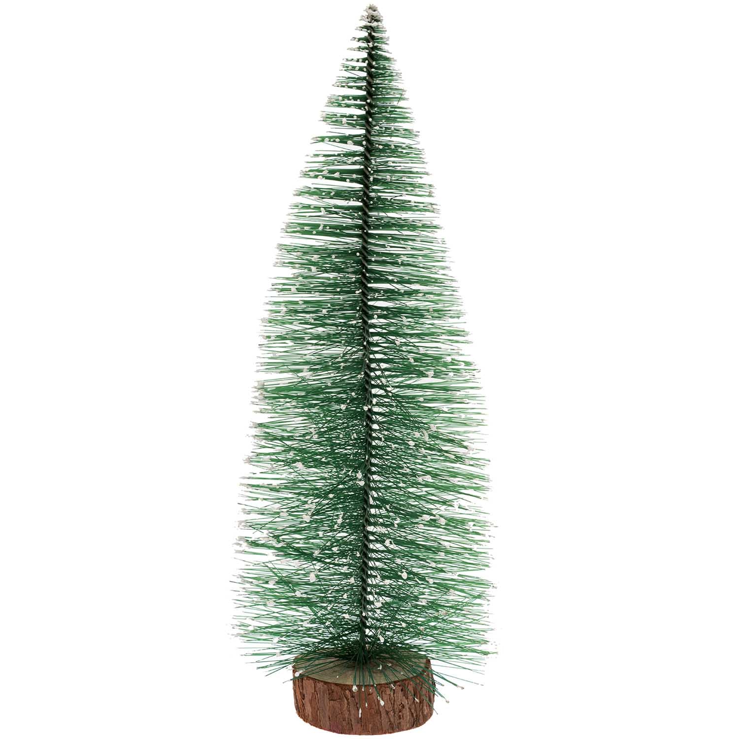 BOTTLE BRUSH TREE GREEN WITH SNOW | 27cm - OTHERLETTERS