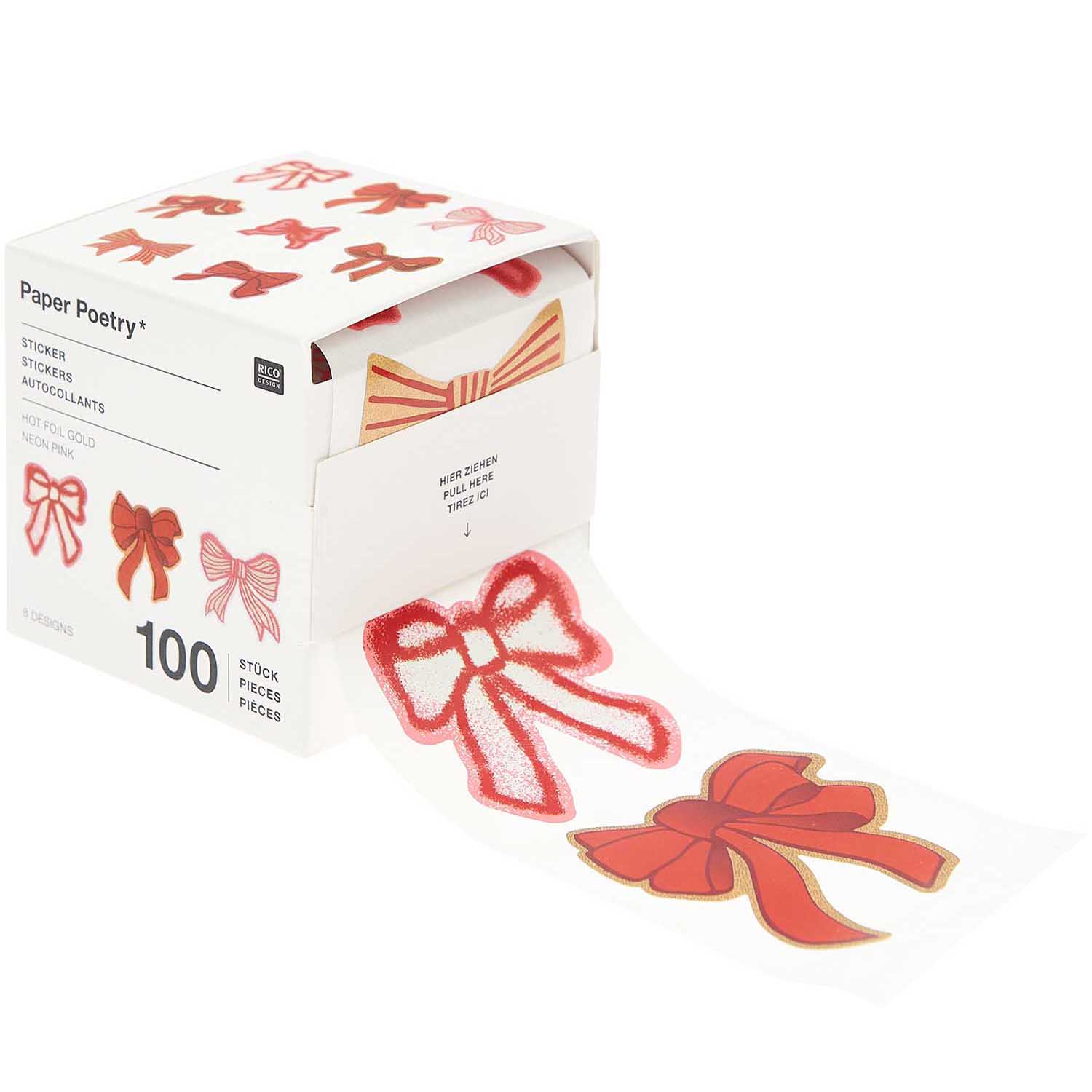 BOW STICKERS ON A ROLL - OTHERLETTERS