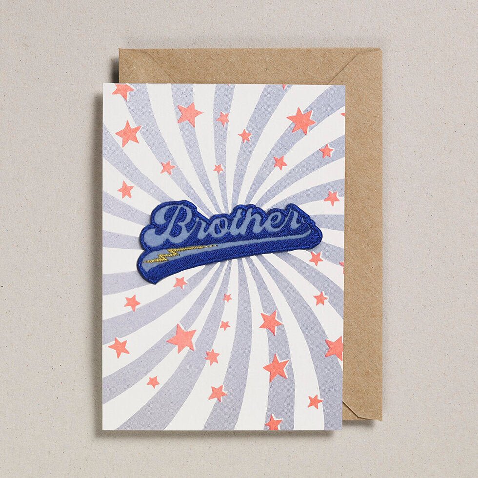 BROTHER IRON ON PATCH | CARD BY PETRA BOASE - OTHERLETTERS