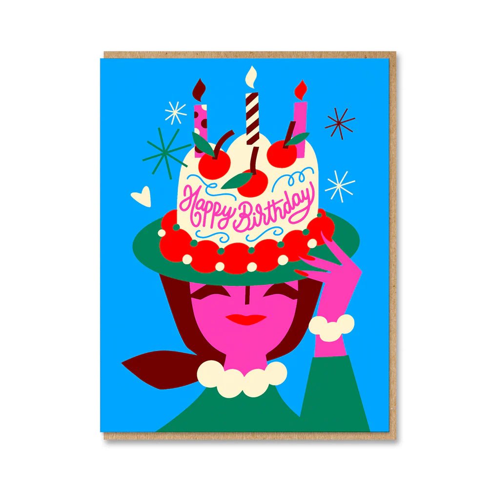 CAKE HAT BIRTHDAY | CARD BY 1973 - OTHERLETTERS