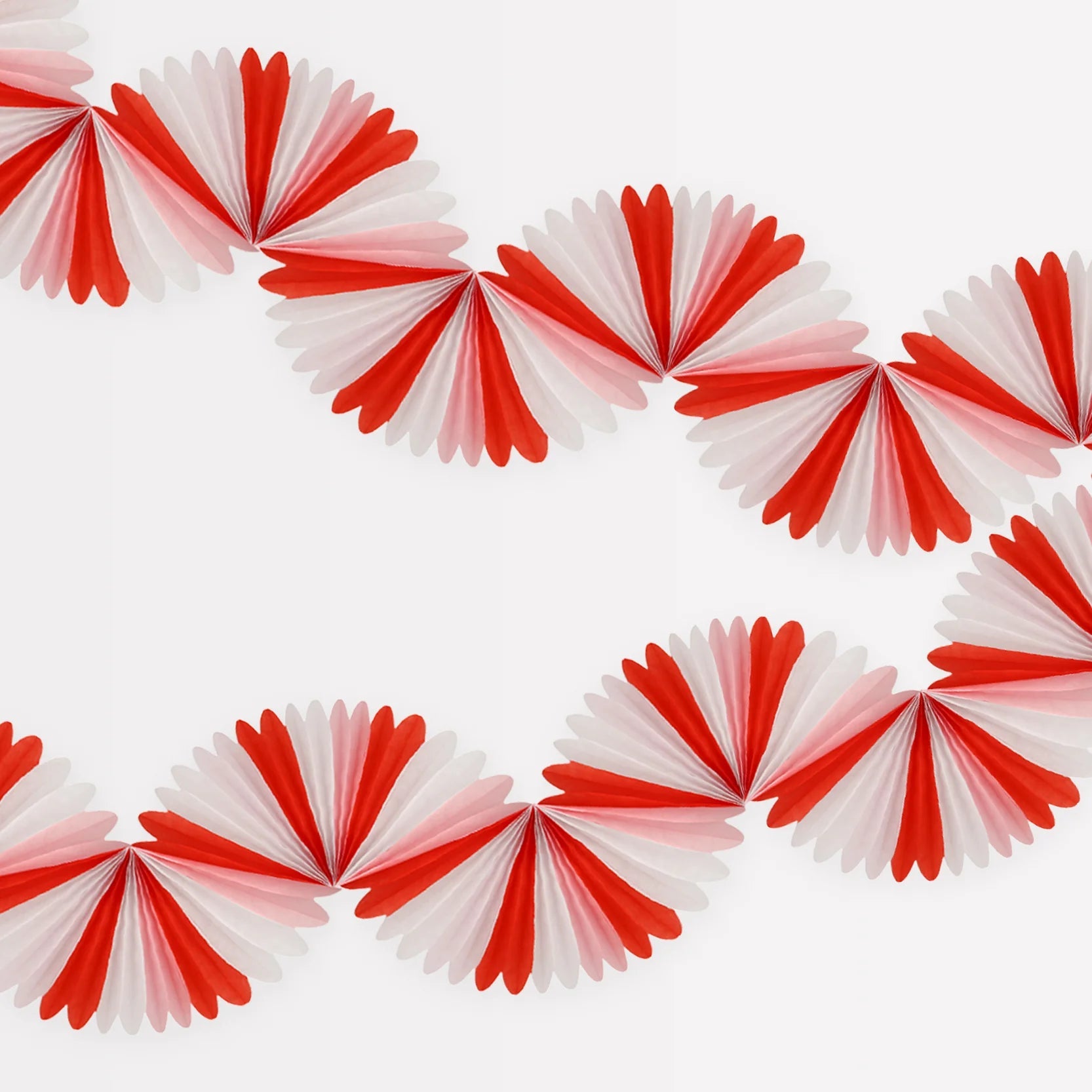 CANDY CANE STRIPE HONEYCOMB GARLAND - OTHERLETTERS