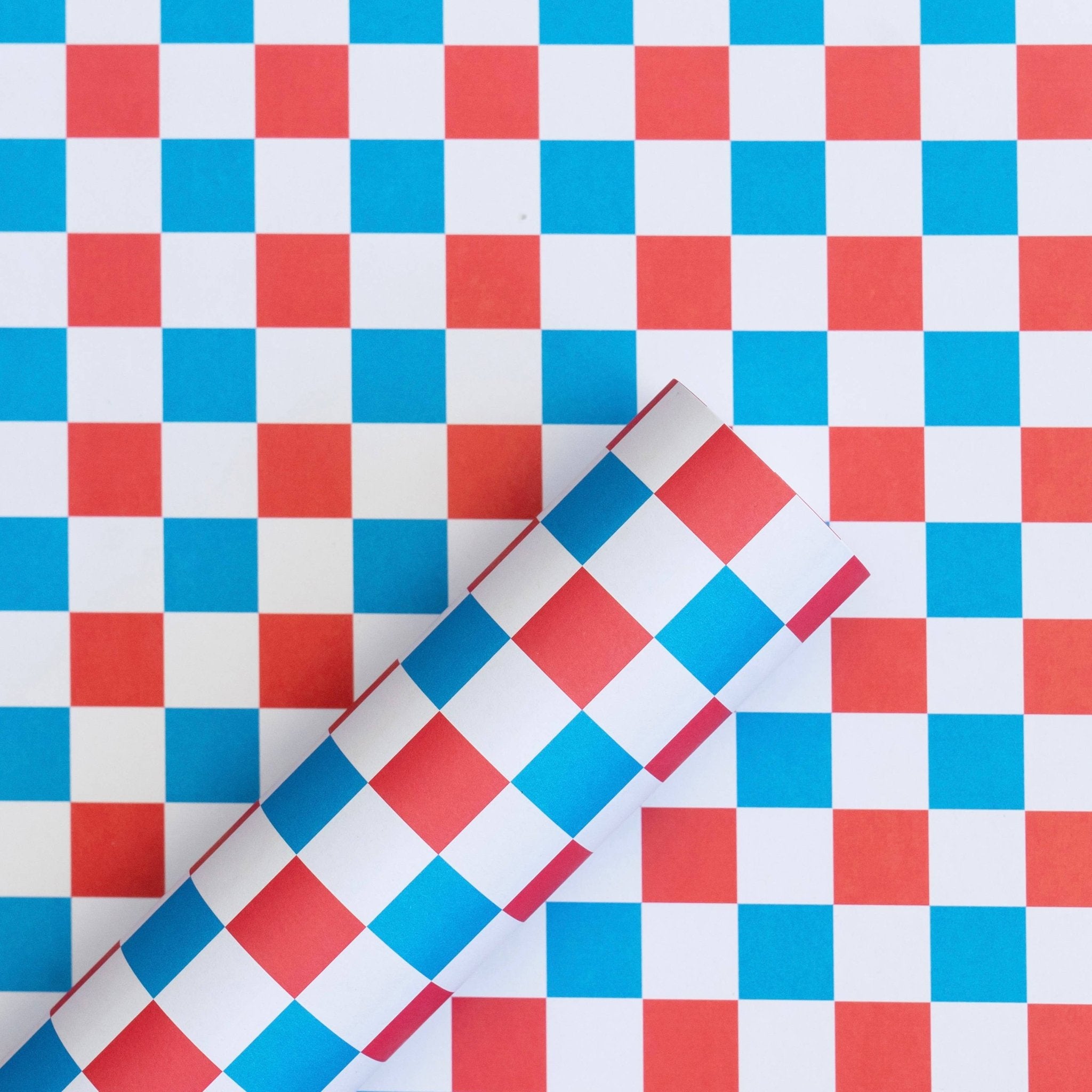 CHECK MATE GIFT WRAP | 3 SHEETS ROLLED - OTHERLETTERS