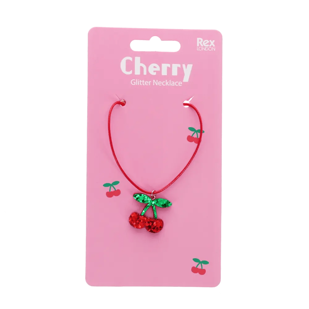 CHERRY GLITTER NECKLACE - OTHERLETTERS