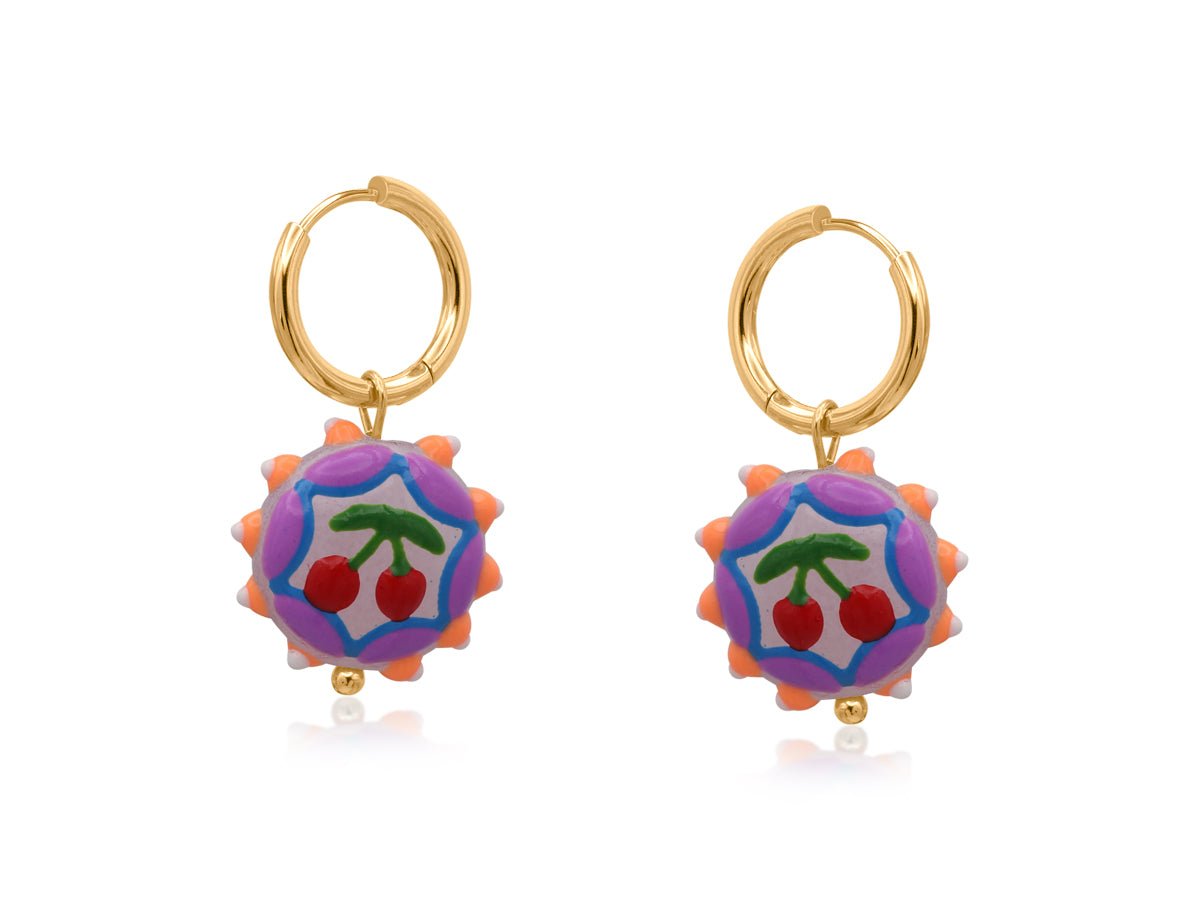 CHERRY VIVID CHARM PETITE EARRINGS - OTHERLETTERS