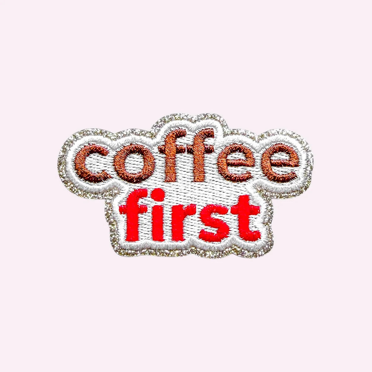 EMBROIDERED STICKER | COFFEE FIRST
