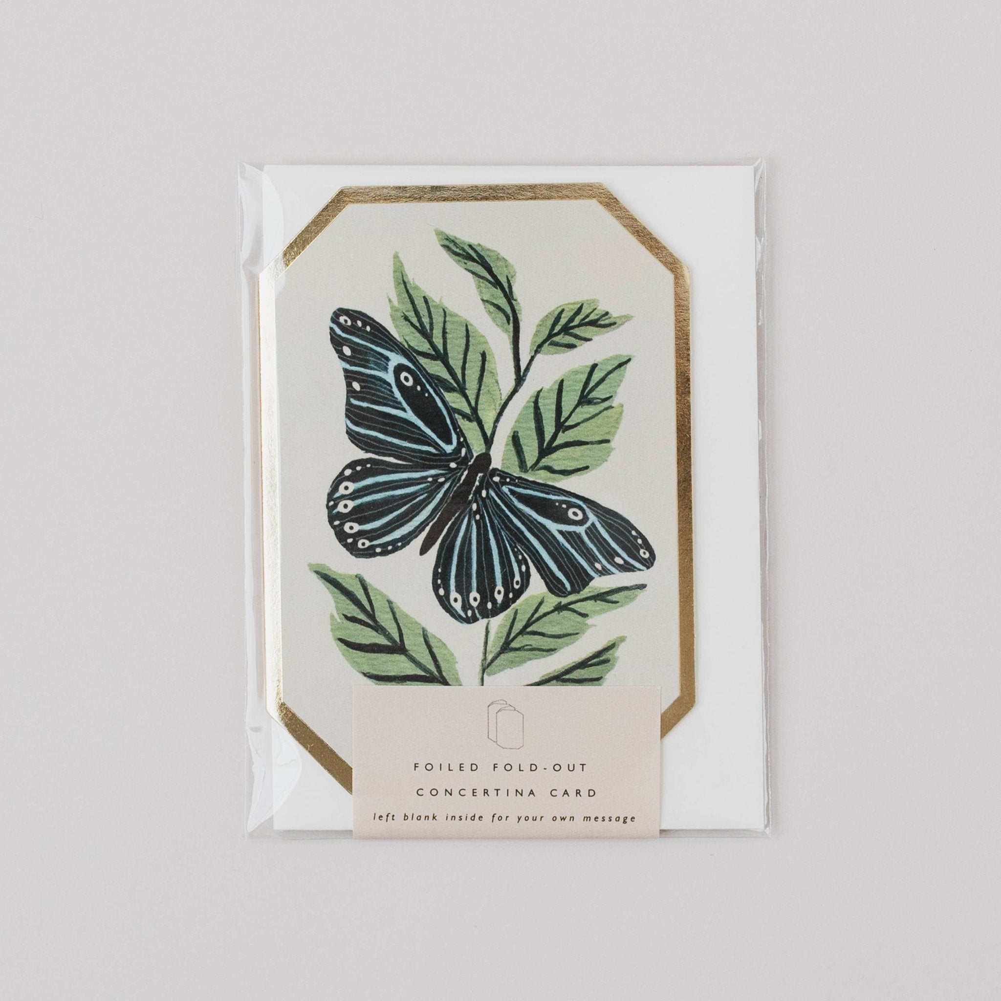 CONCERTINA BOTANICAL BUTTERFLIES DIE CUT | MINI CARD BY KATIE HOUSLEY - OTHERLETTERS