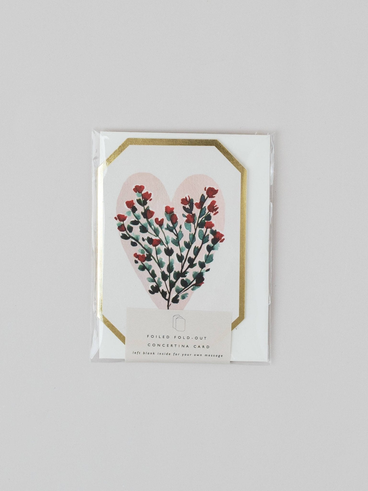 CONCERTINA HEART FLORAL DIE CUT LOVE | MINI VALENTINES CARD BY KATIE HOUSLEY - OTHERLETTERS