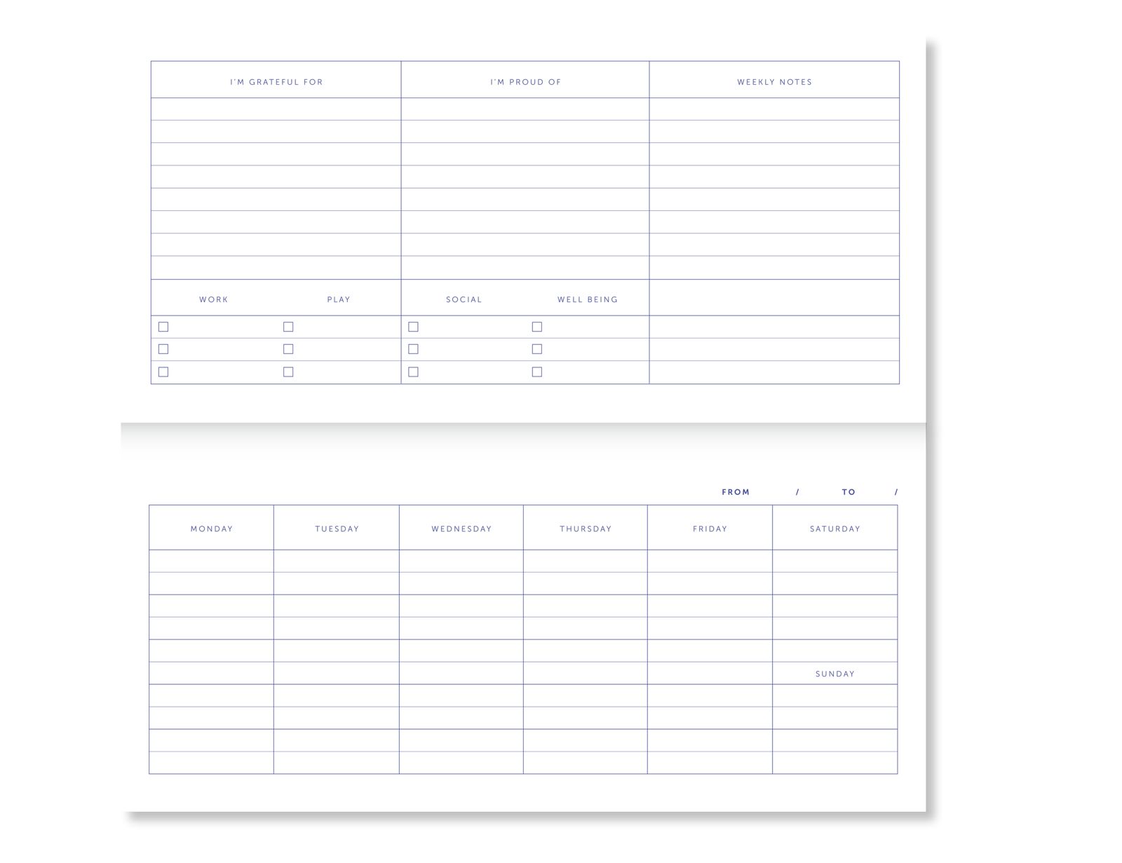 SPIRAL WEEKLY PLANNER | CHECKERED - OTHERLETTERS