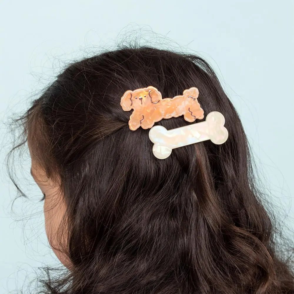 DOG AND BONE HAIR CLIPS - OTHERLETTERS